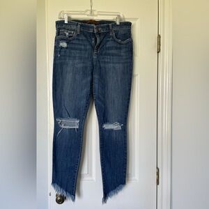 Joe's Jeans Dark Blue Distressed Skinny Jeans